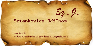 Sztankovics János névjegykártya