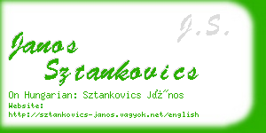 janos sztankovics business card